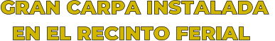 GRAN CARPA INSTALADA    EN EL RECINTO FERIAL